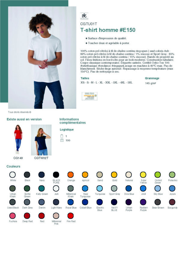 CGTU01T - T-shirt homme #E150 – Image 33