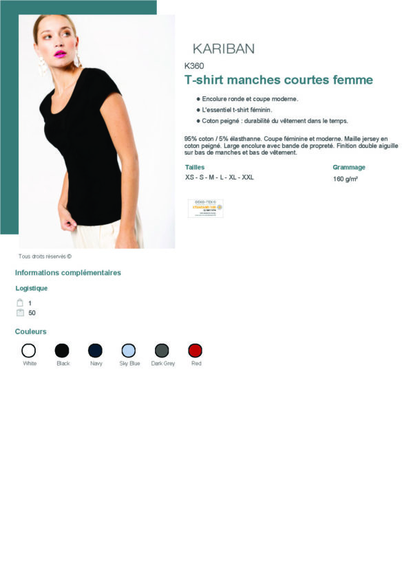 K360 - T-shirt manches courtes femme – Image 2
